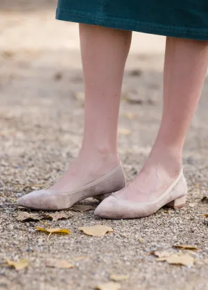 Ballet Flat Low Stacked Heel - FINAL SALE