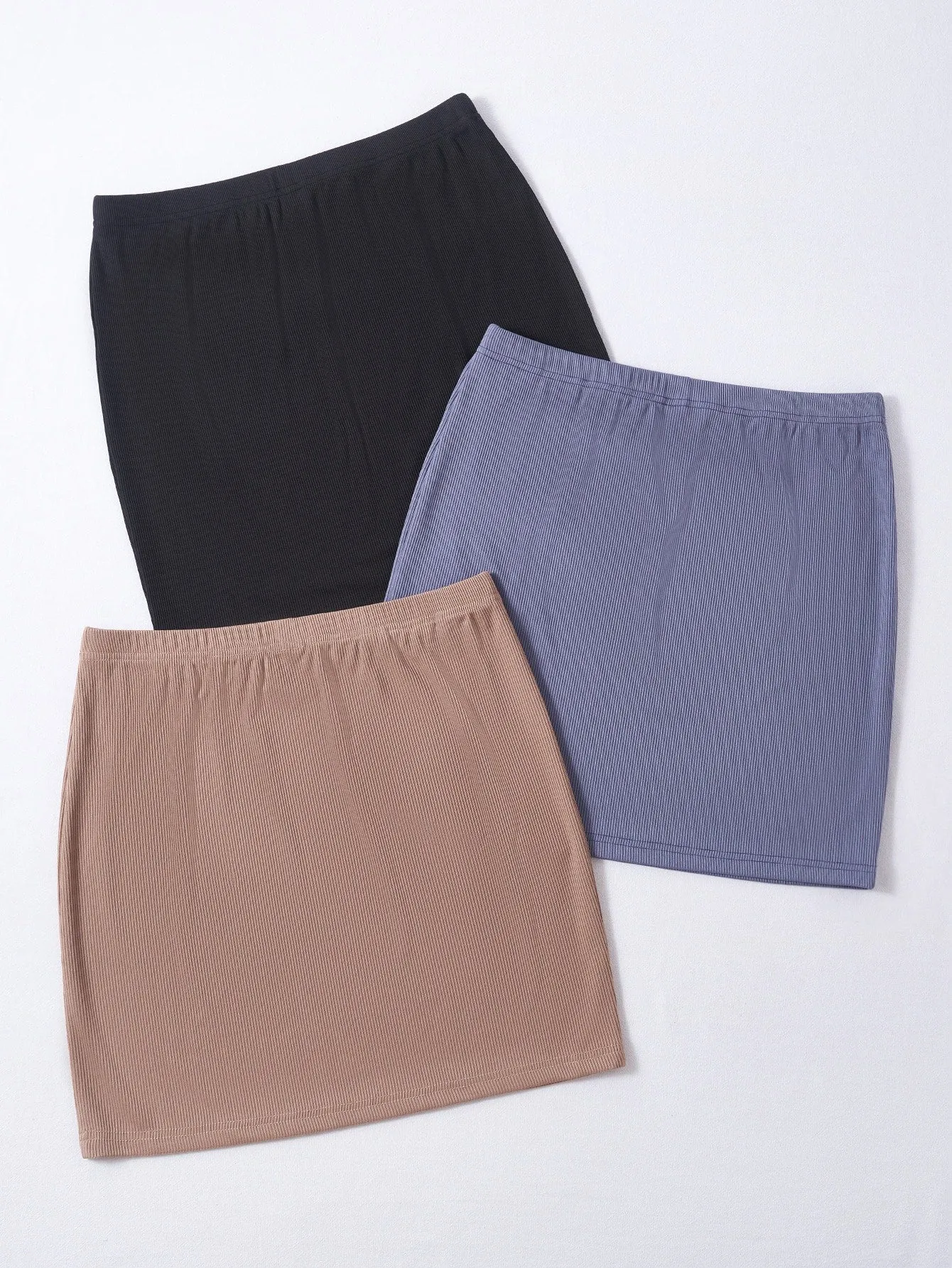 Casual Plain High Waist Short Women Skirts