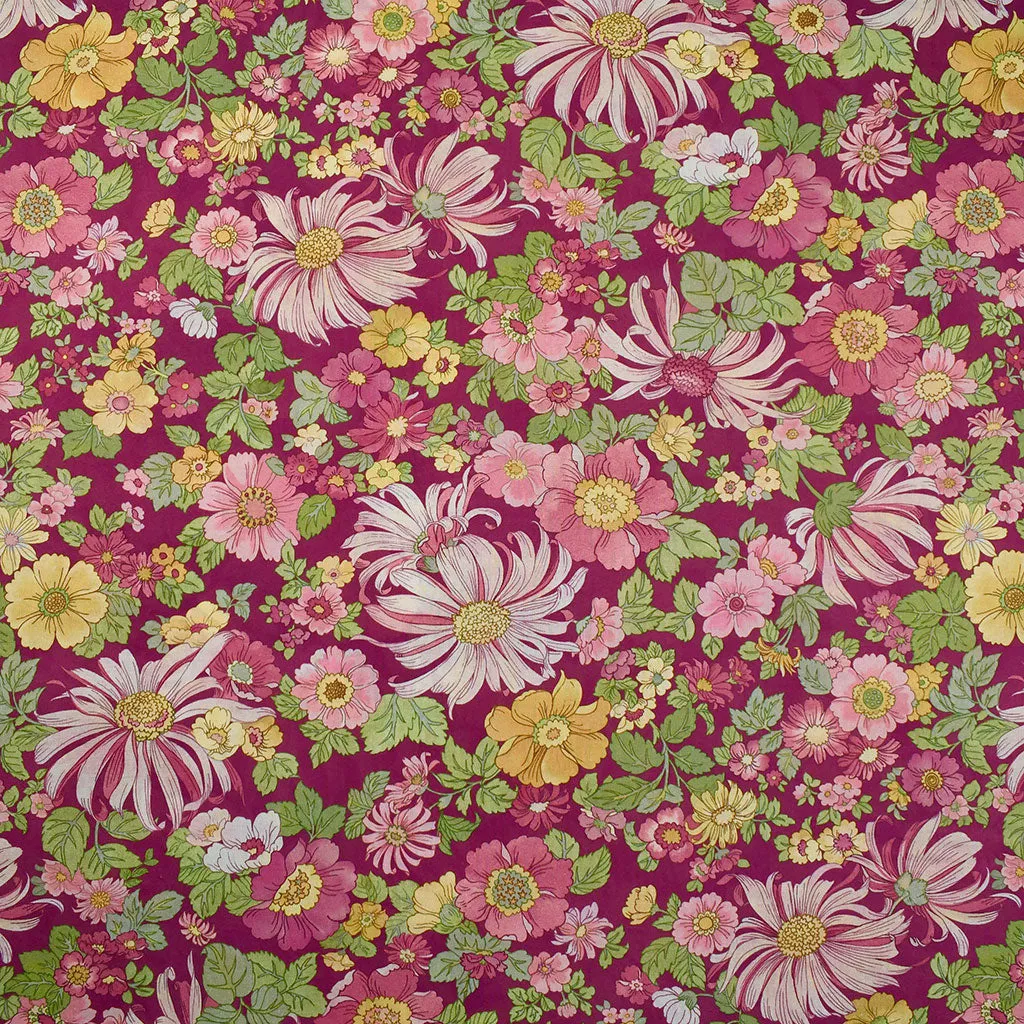 Chelsea Garden Romantic Floral Cotton Lawn Cranberry