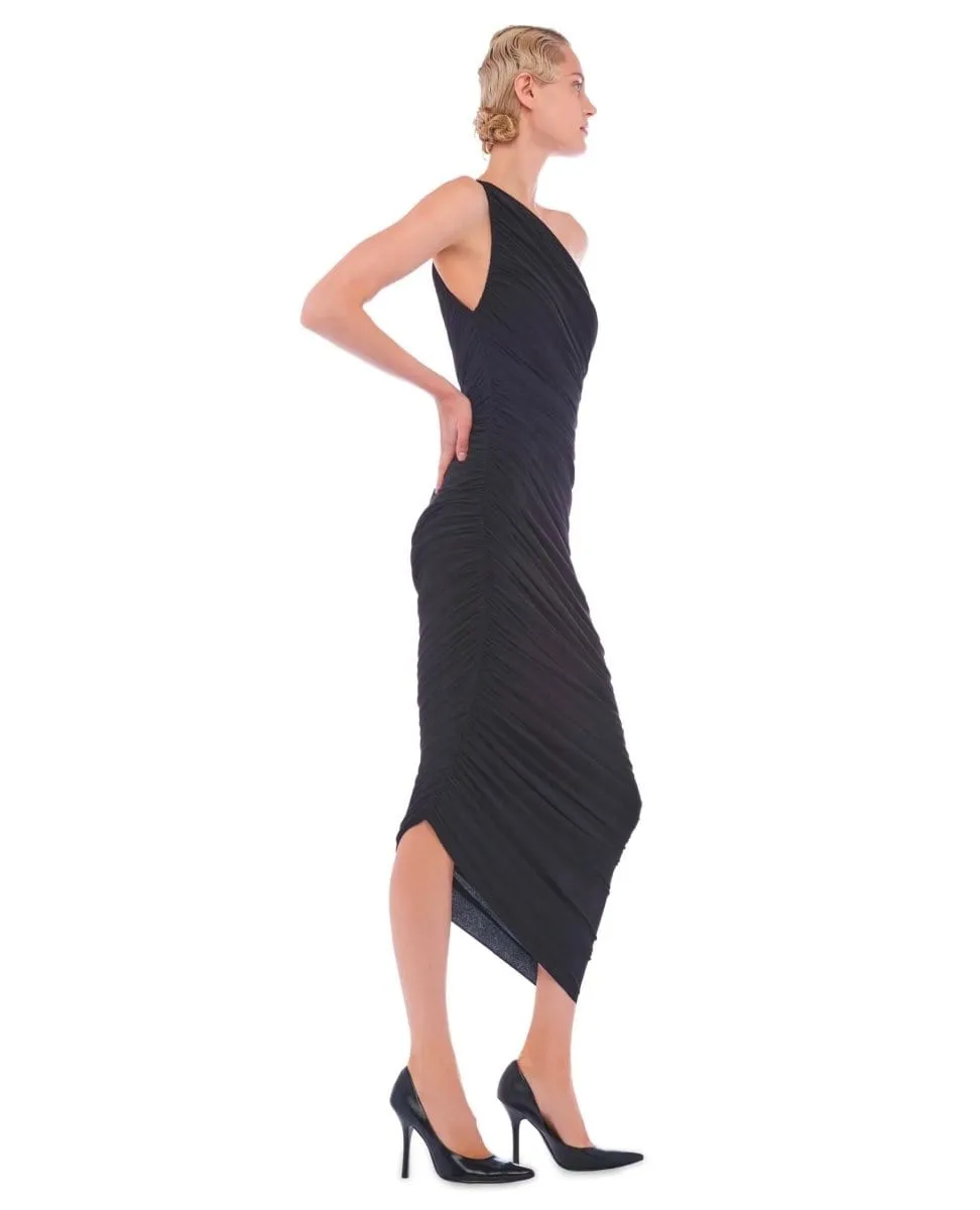 Classic Diana Midi Black Dress