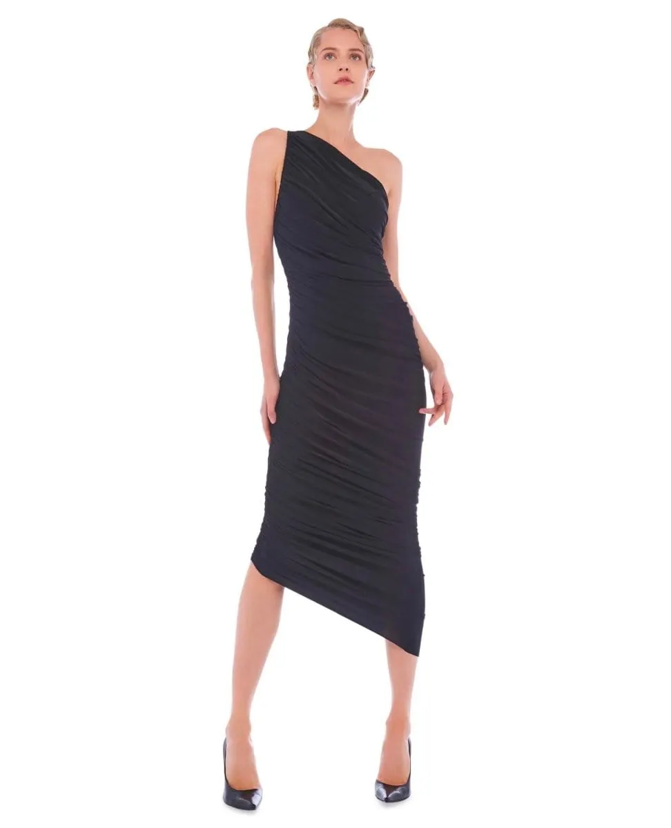 Classic Diana Midi Black Dress