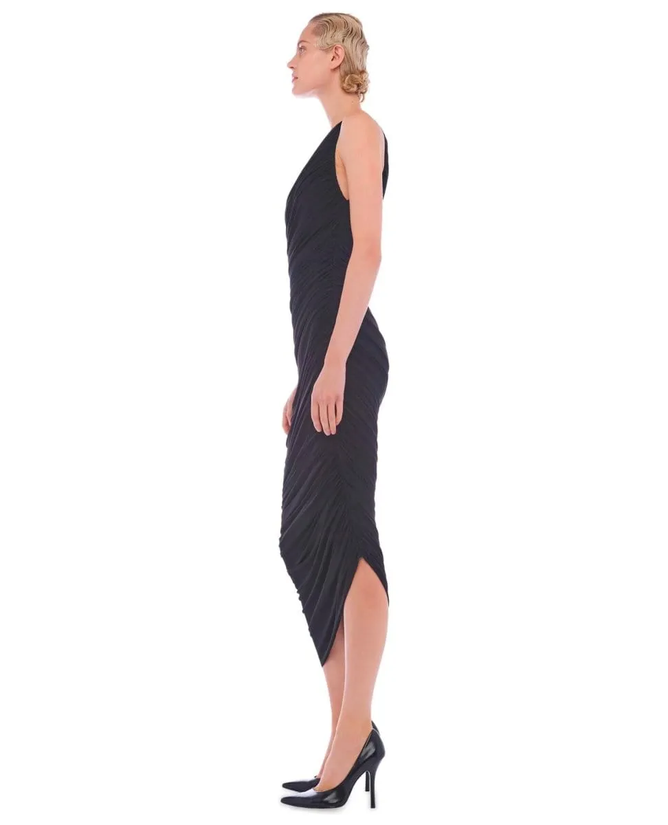 Classic Diana Midi Black Dress