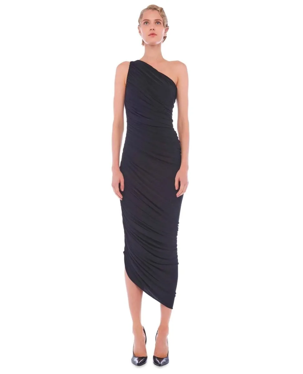 Classic Diana Midi Black Dress