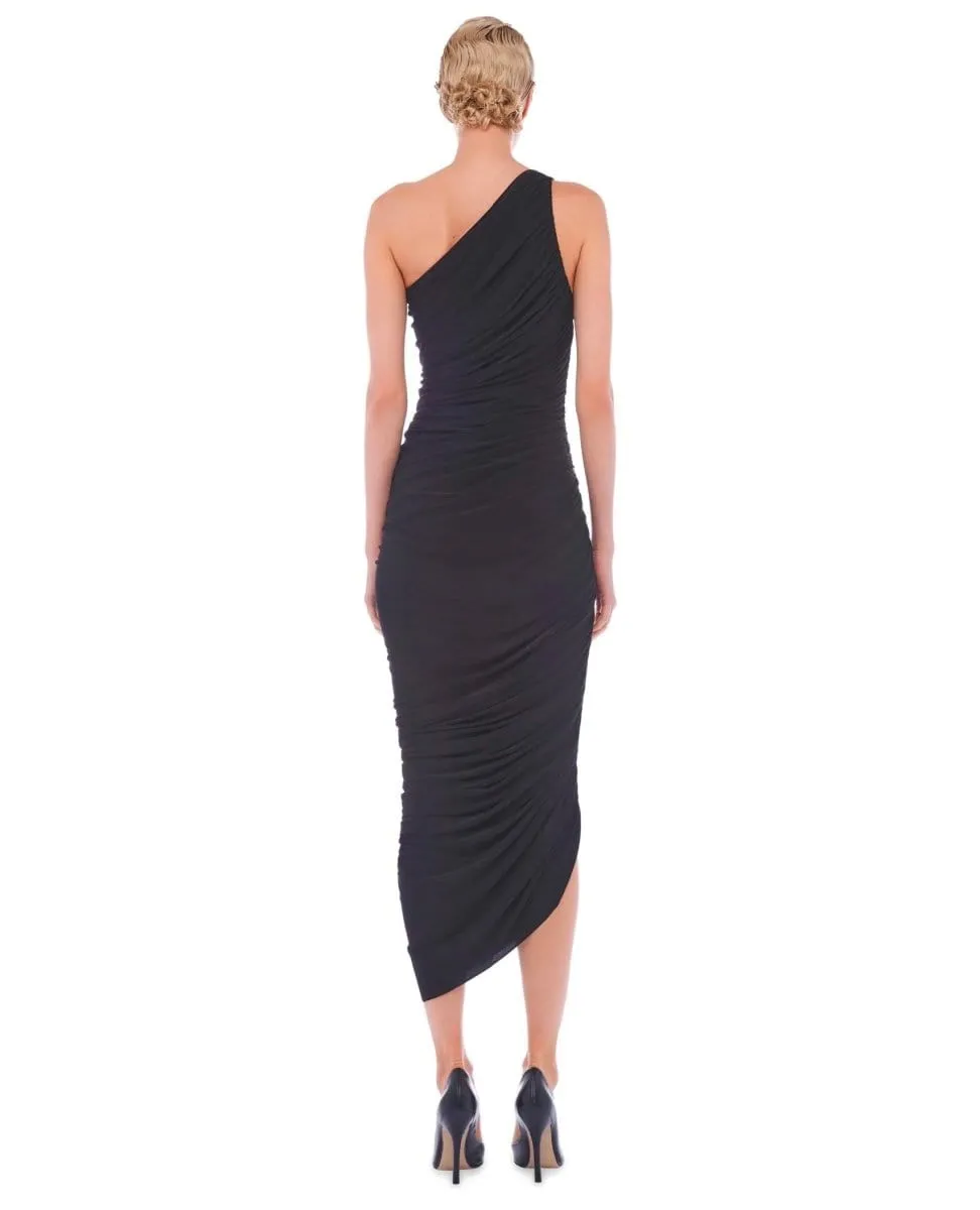 Classic Diana Midi Black Dress