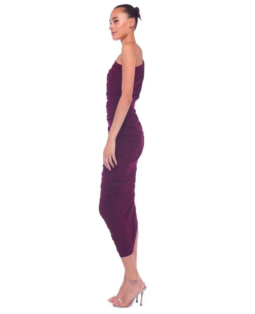 Classic Diana Midi Plum Dress