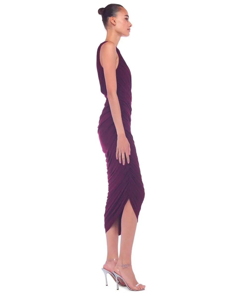 Classic Diana Midi Plum Dress