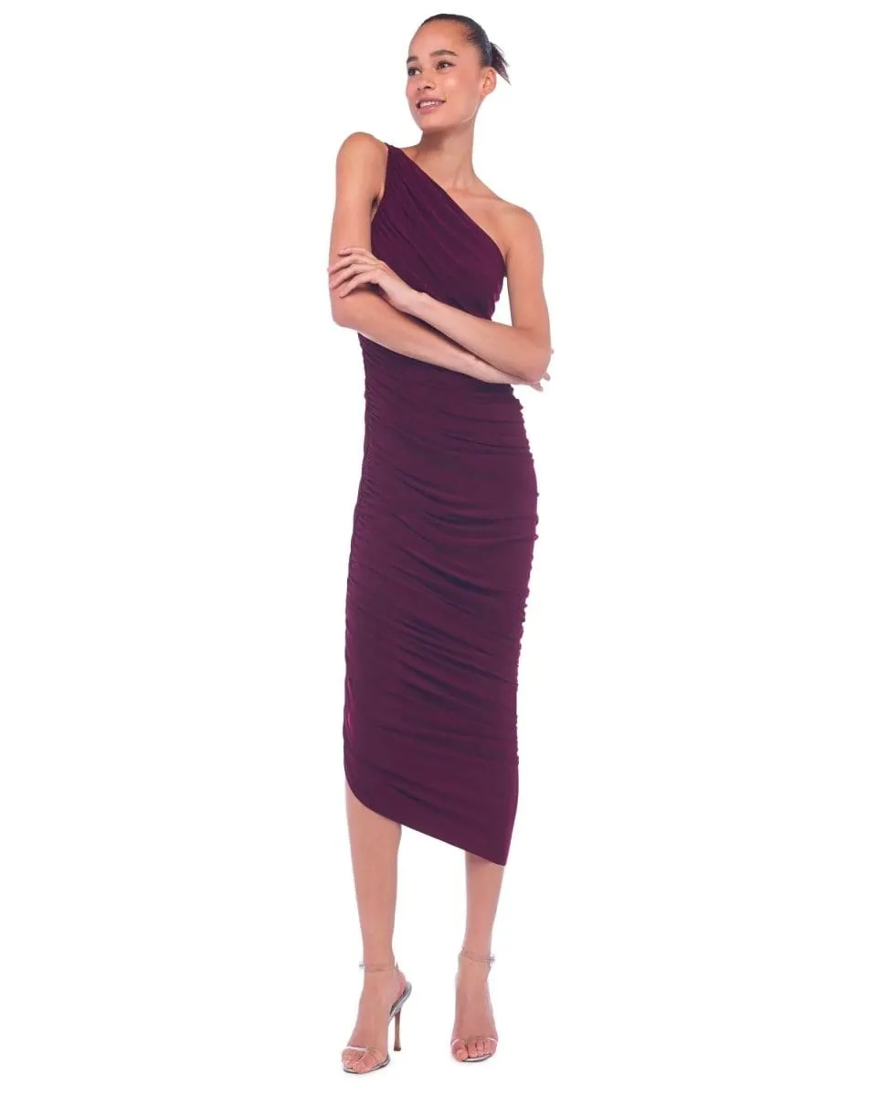 Classic Diana Midi Plum Dress