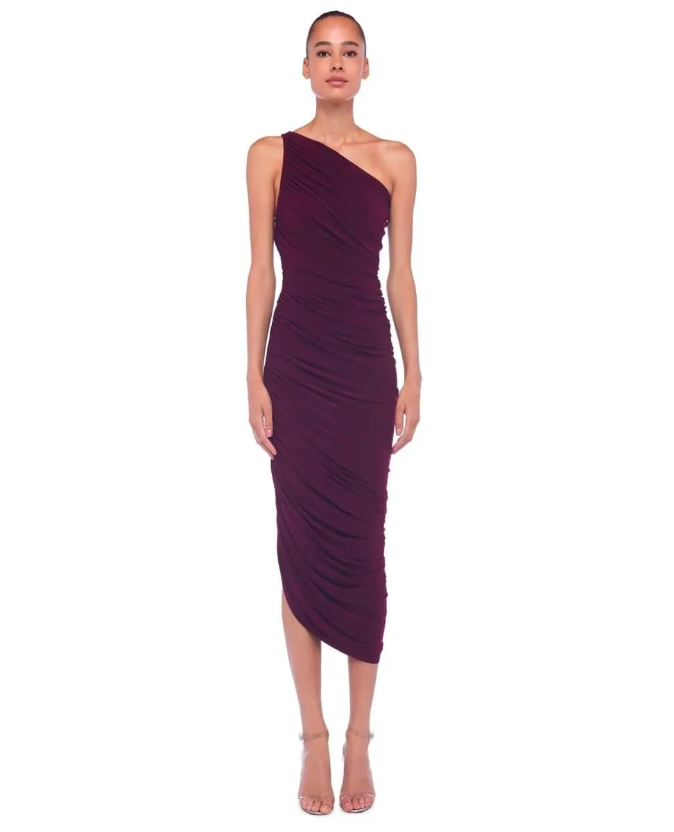 Classic Diana Midi Plum Dress