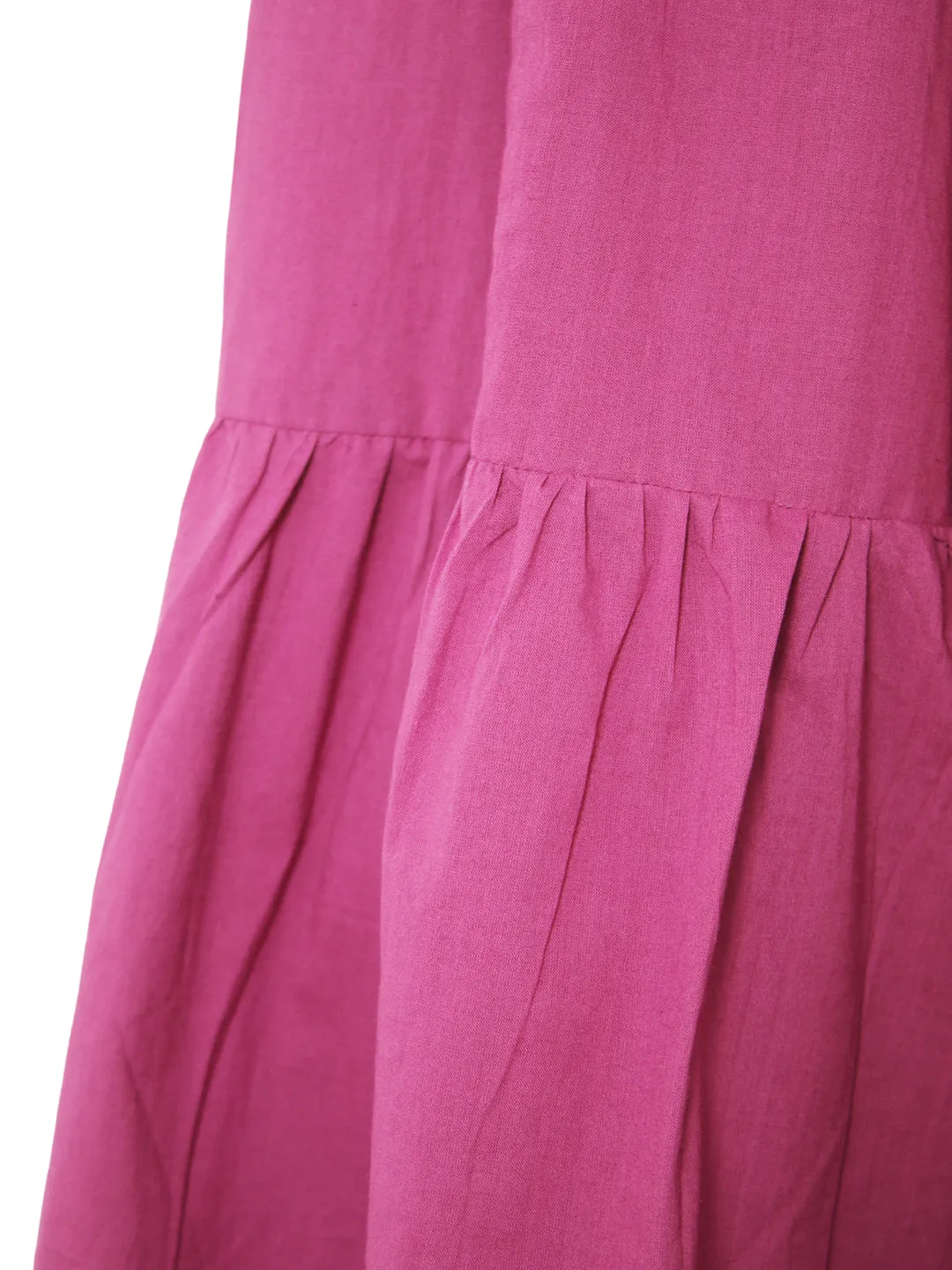 Cotton panel long skirt