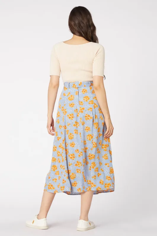 Dreamy Floral Midi Skirt