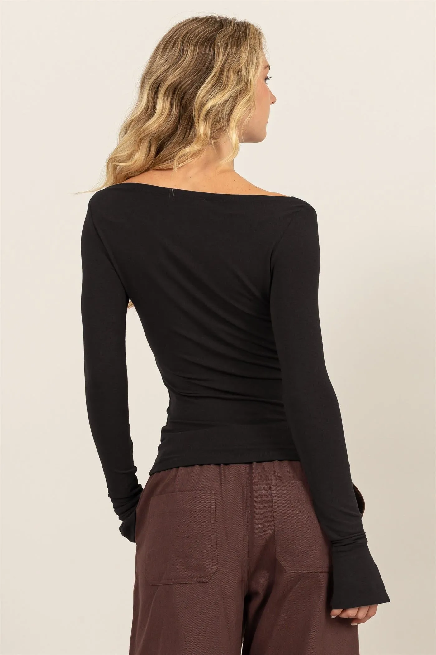 DZ24E806-BOAT NECK LONG SLEEVE TOP