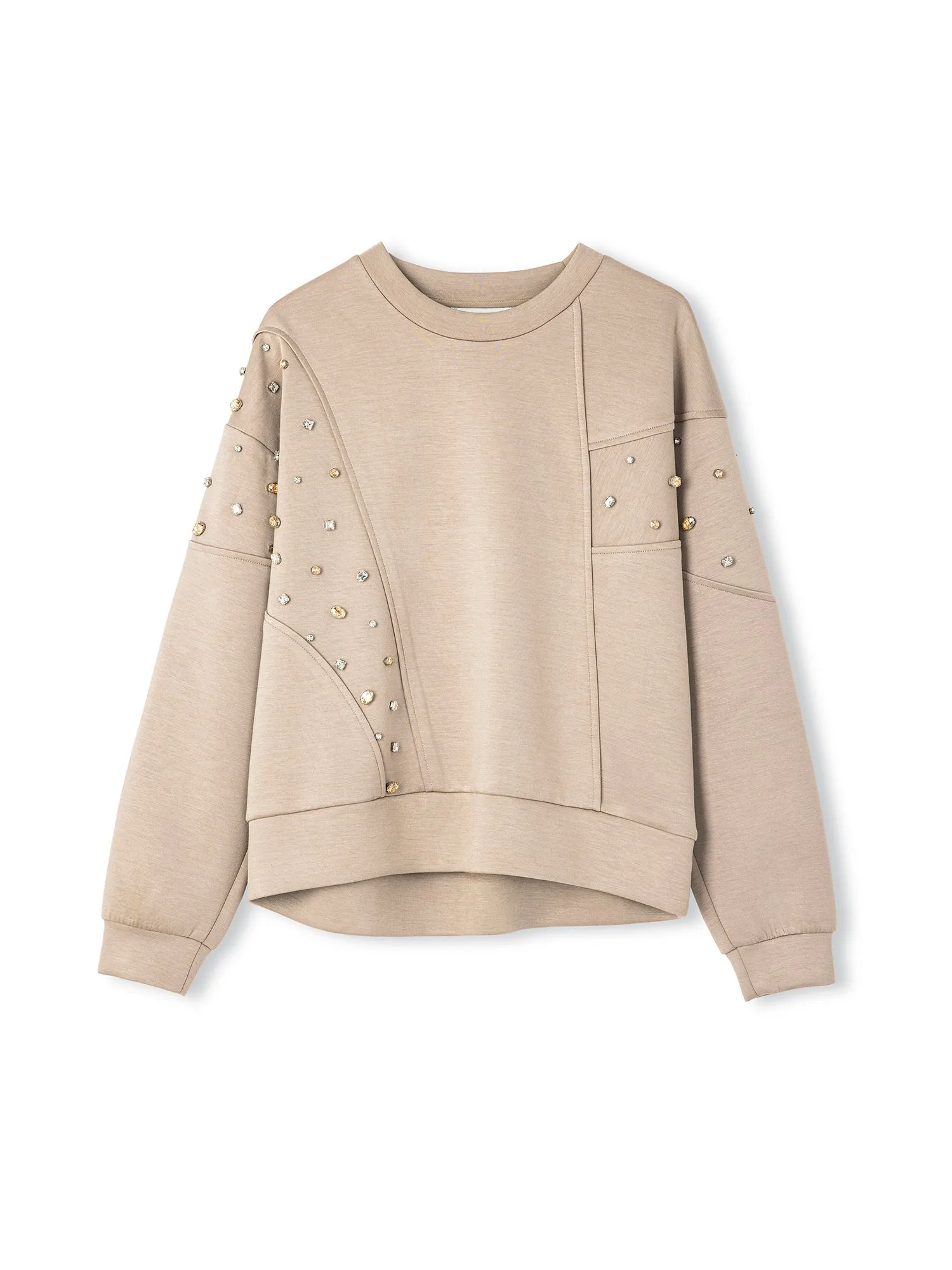 Ipekyol Crystal Stone Embroidered Sweatshirt Stone