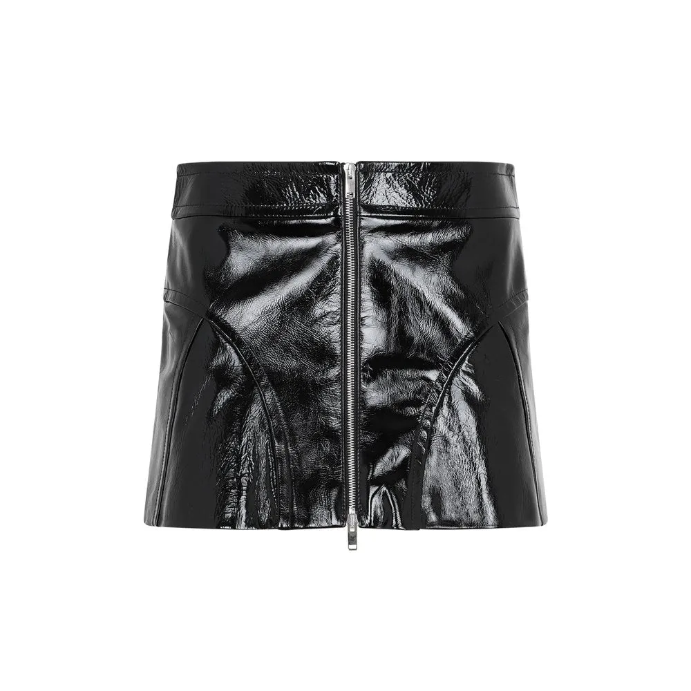 Khaite 'Keene' Crinkled Patent Leather Mini Skirt