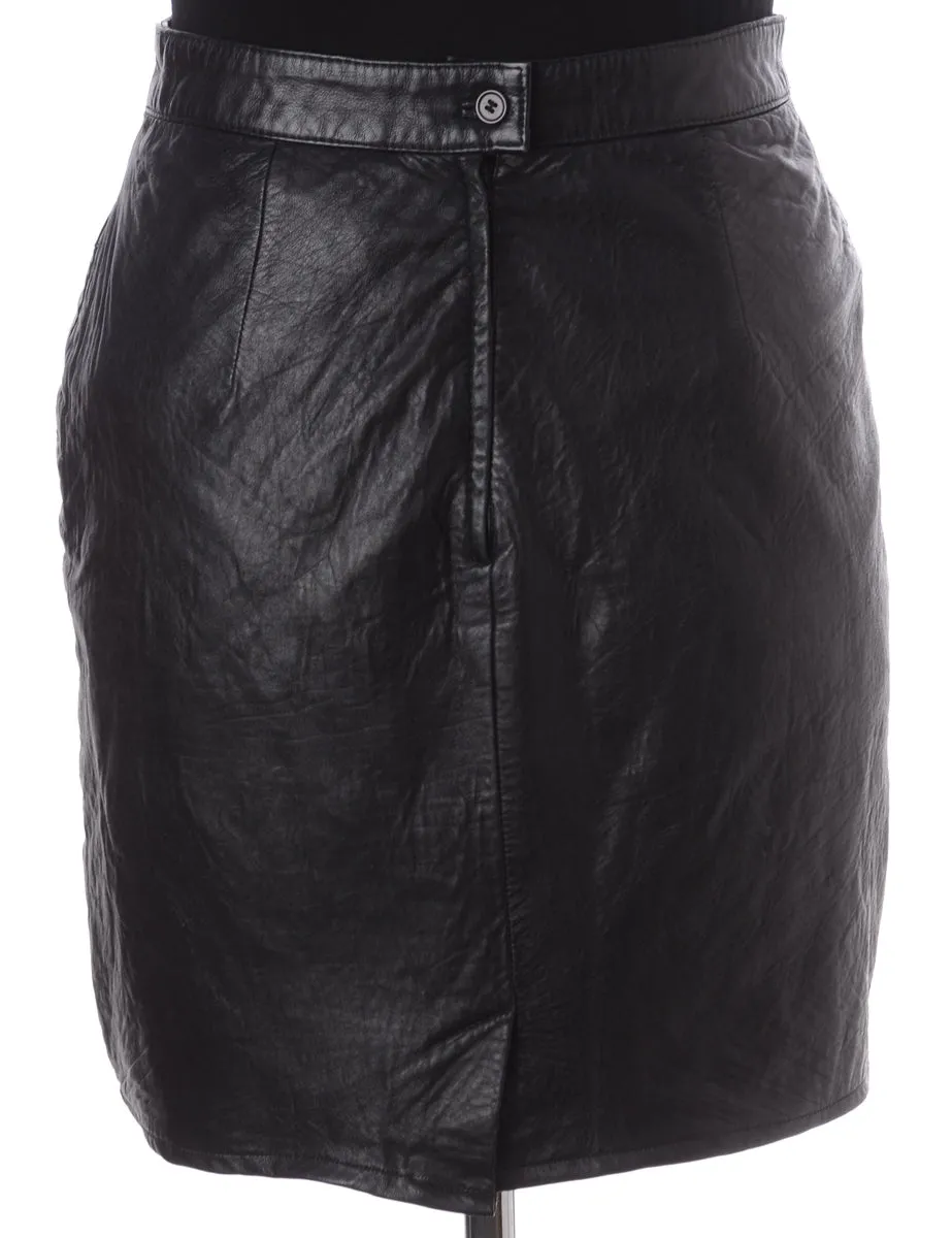 Label Black Mini Leather Skirt