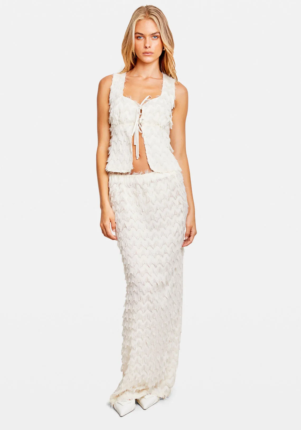 LAZLO MAXI SKIRT WHITE