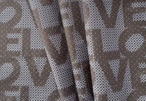 Light-Weight Milk Chocolate "LOVE" Foulard Cotton Lawn (Made in Italy)