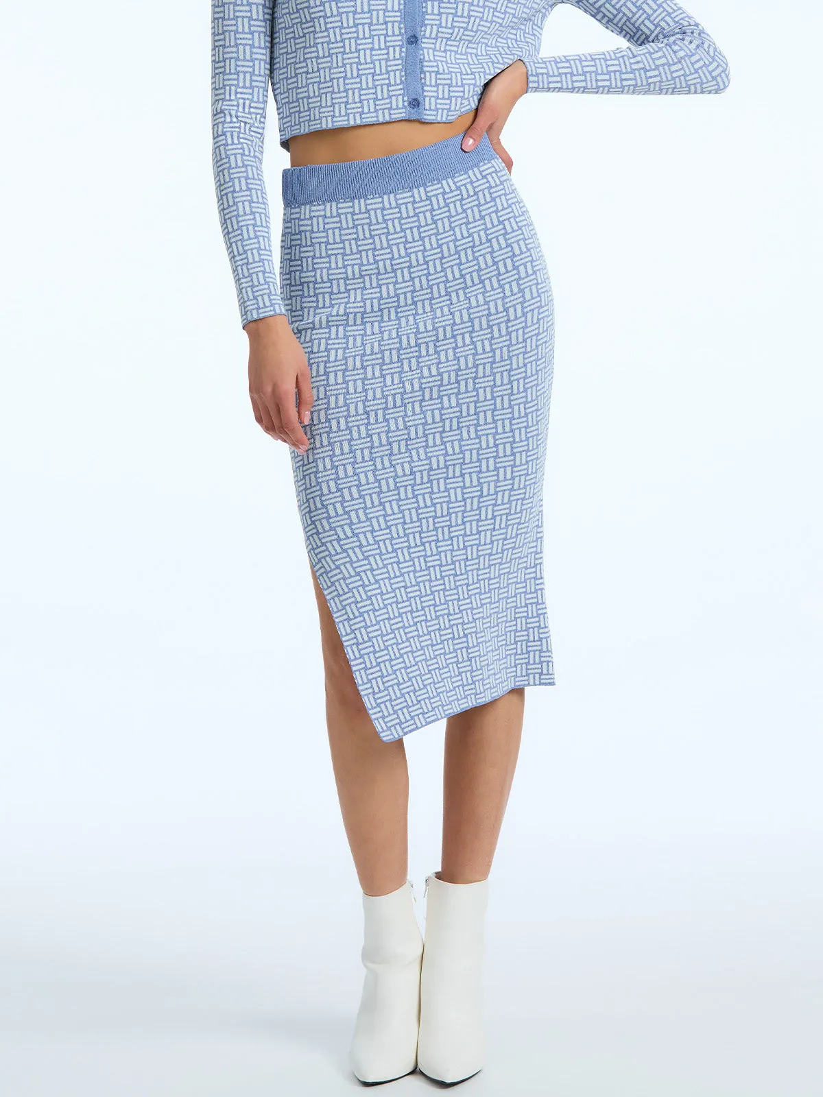 Mia: Jacquard Pencil Skirt