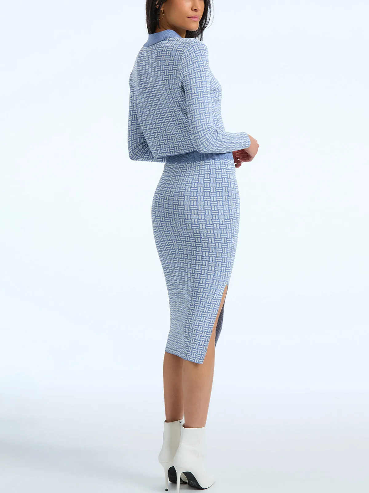 Mia: Jacquard Pencil Skirt