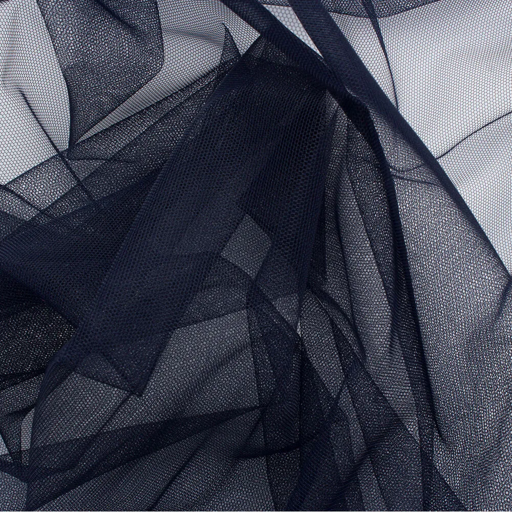 Navy Blue Polyamide Tulle