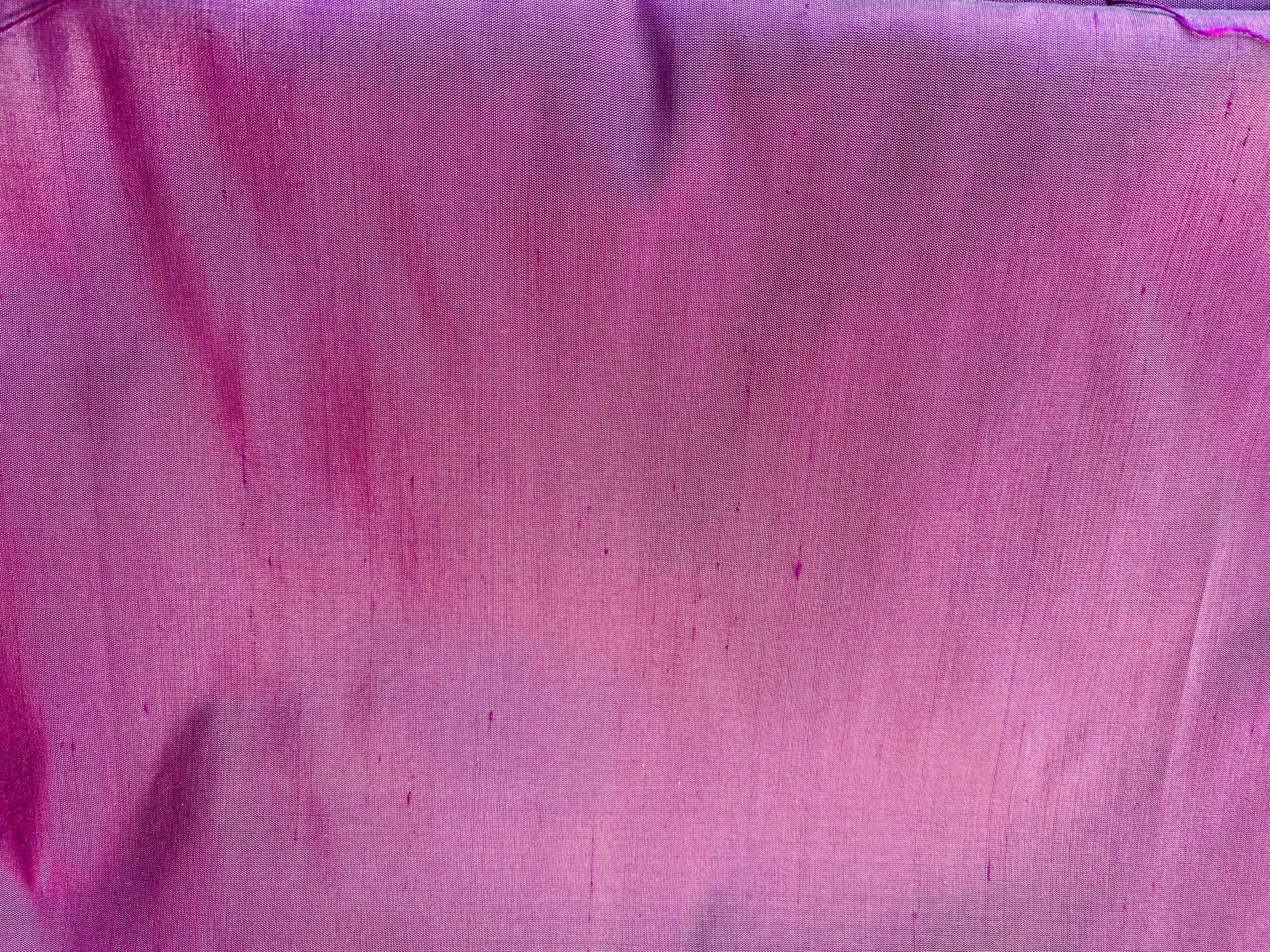 NEW Duchess Mable 100% Silk Dupioni Decorating Fabric - 55" Wide Orchid Pink Purple