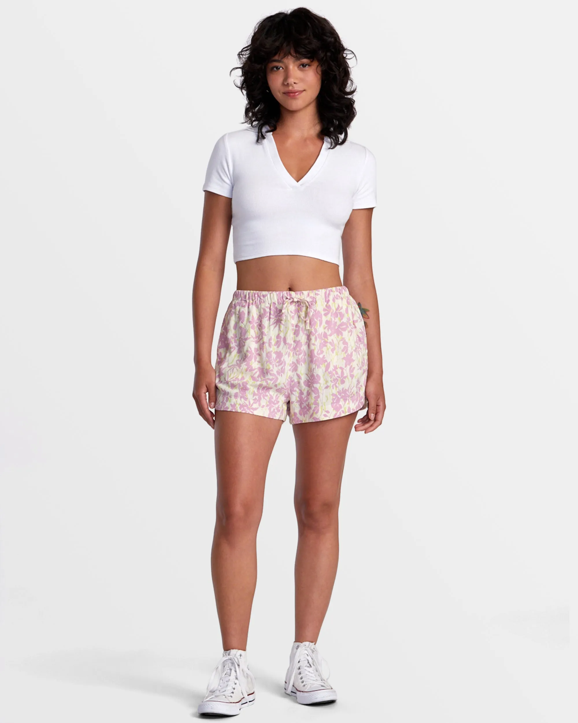 New Yume Printed Shorts - Latte