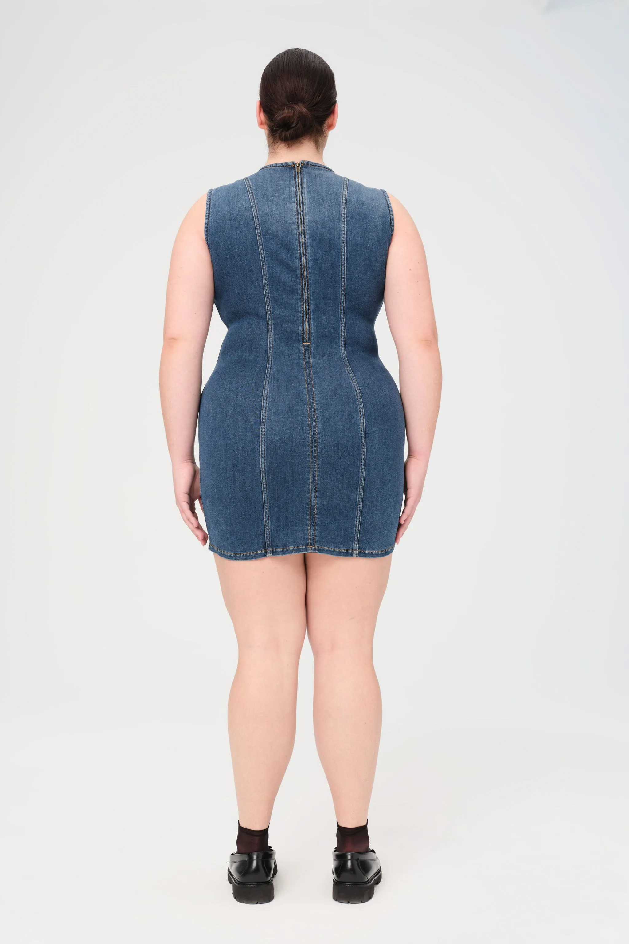  OPO PLUS - DENIM MINI DRESS | TAKE OFF