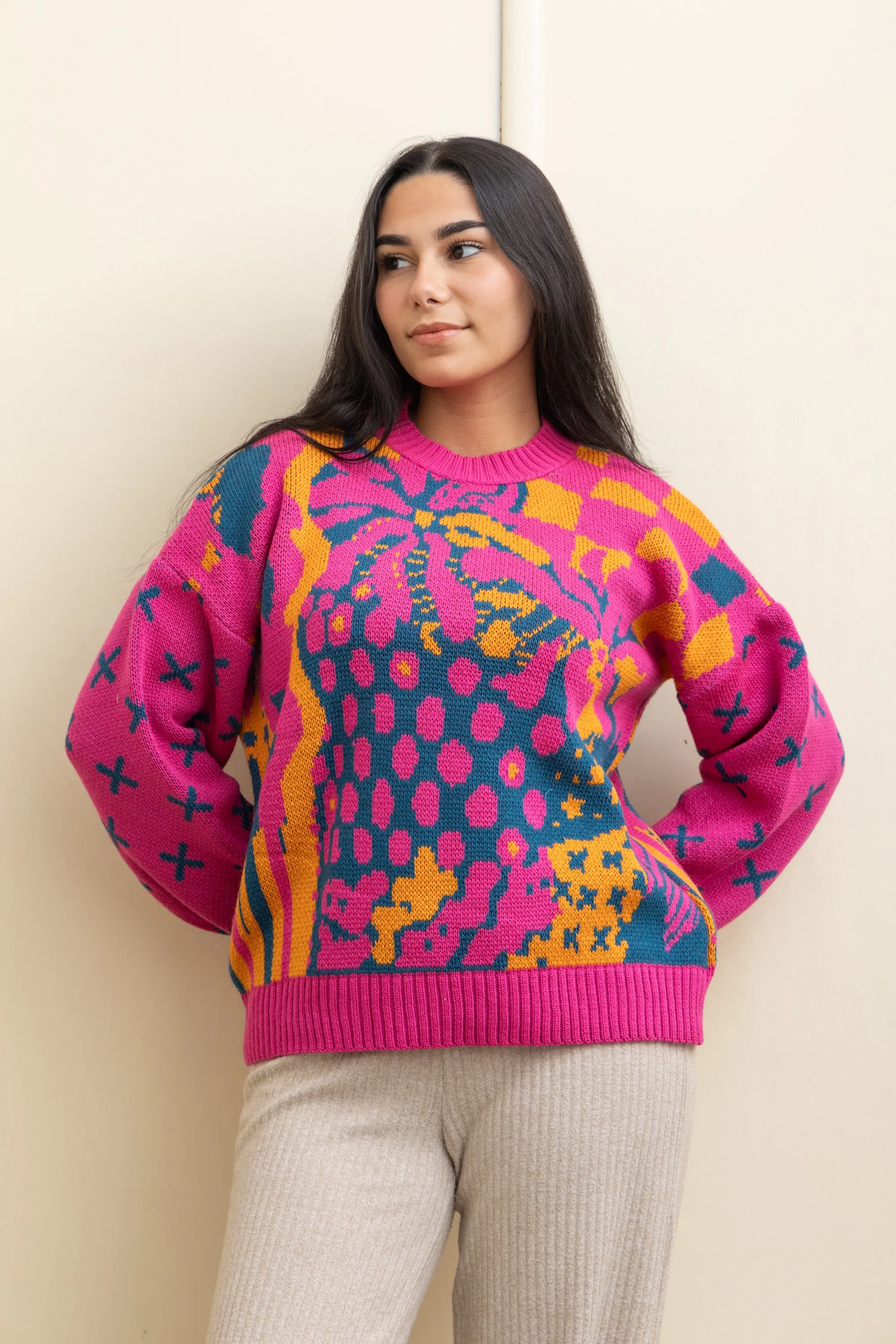 Pink Knit Pullover – Classic with a Twist