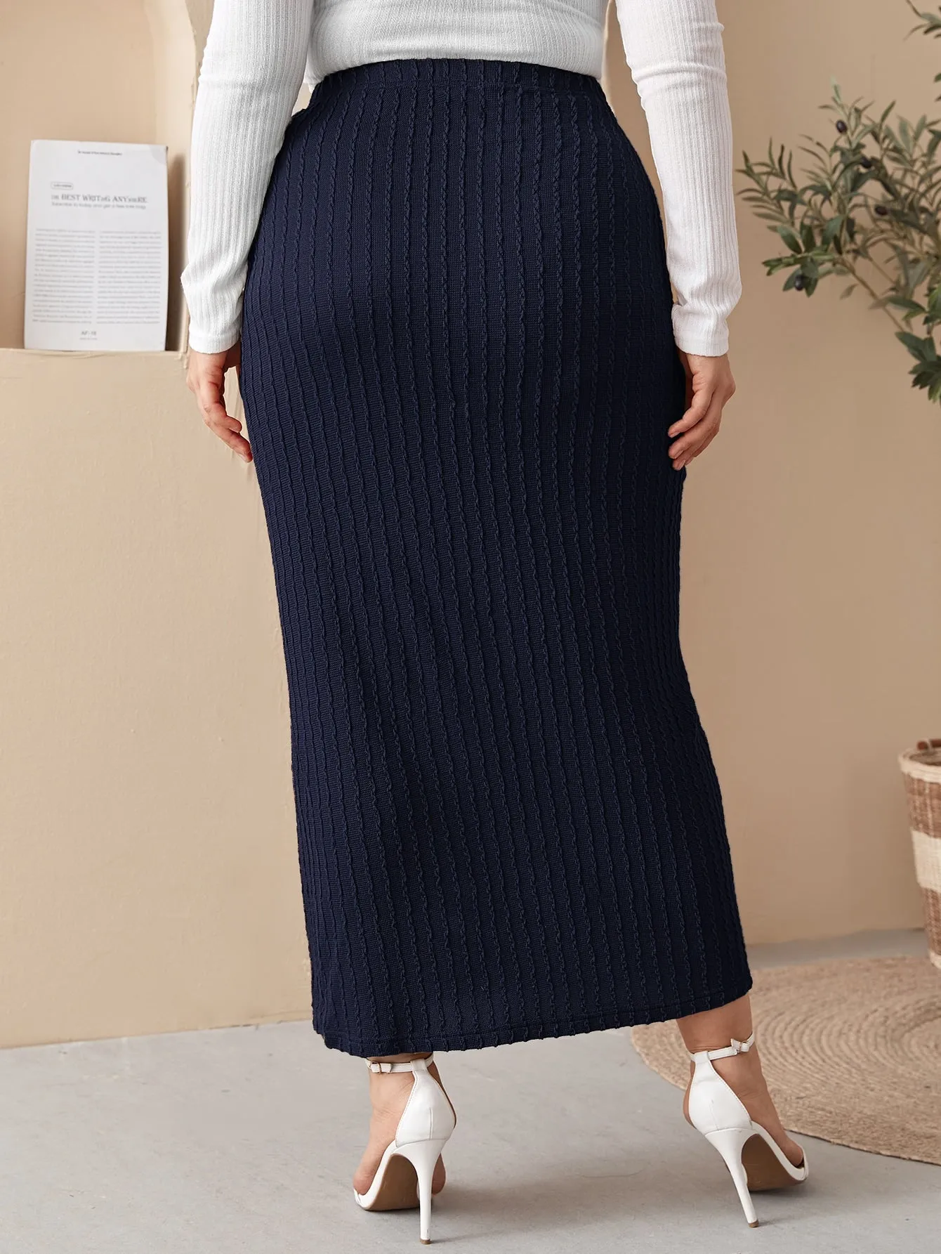 Plain Maxi Plus Size Skirts