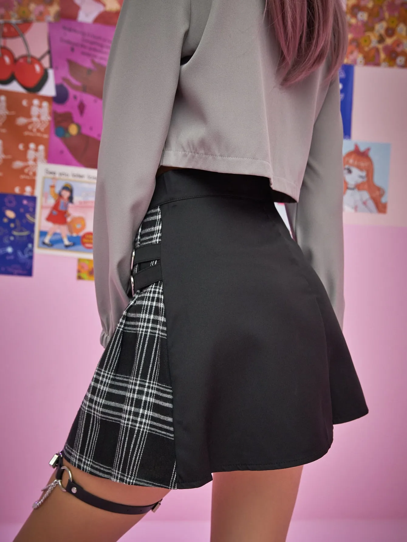 Preppy Plaid High Waist Mini Women Skirts