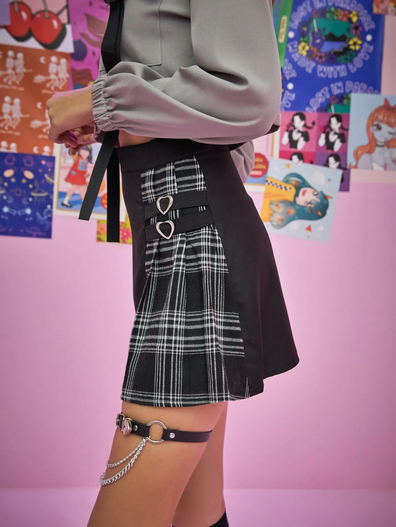 Preppy Plaid High Waist Mini Women Skirts