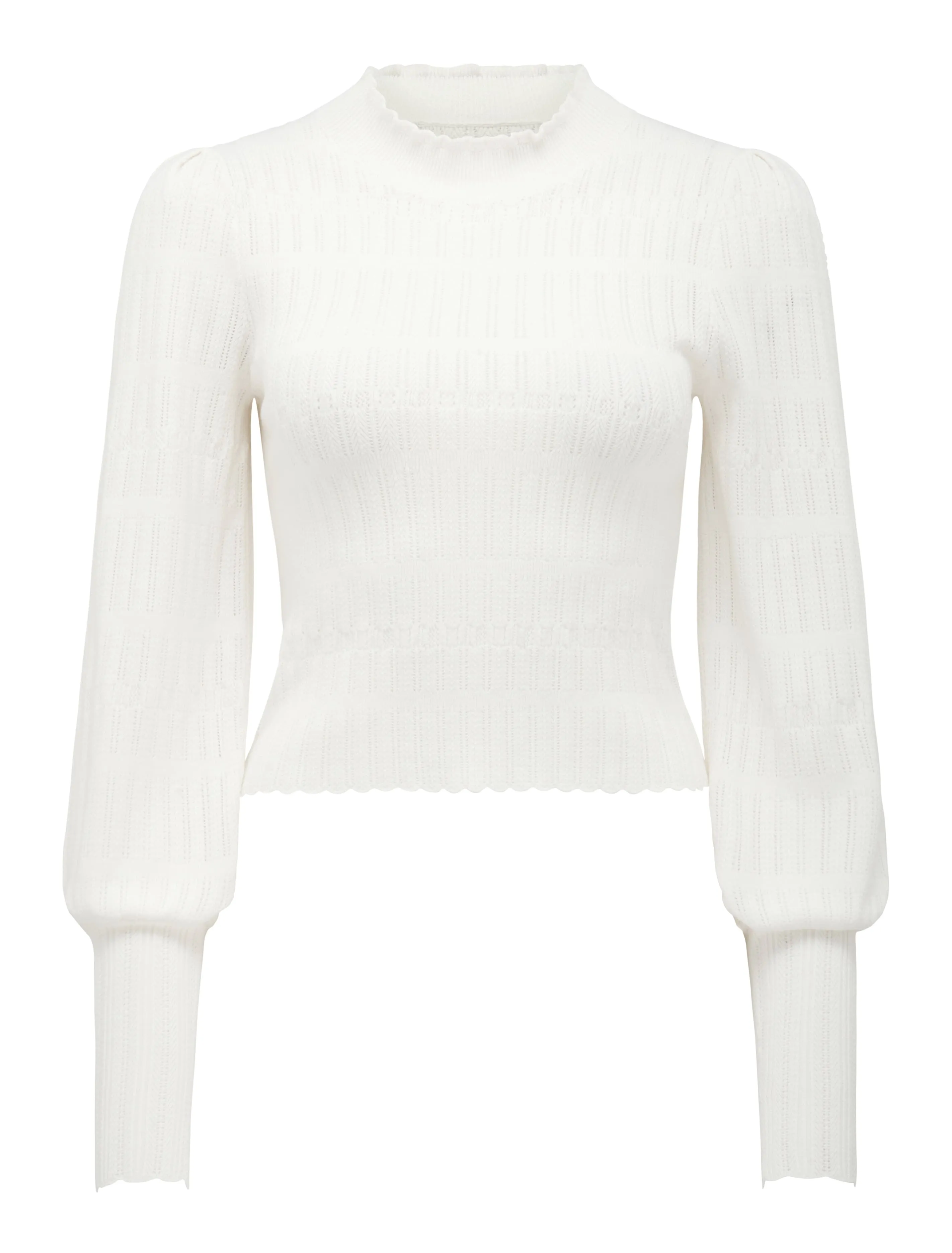 Rowan Pointelle Puff Sleeve Jumper