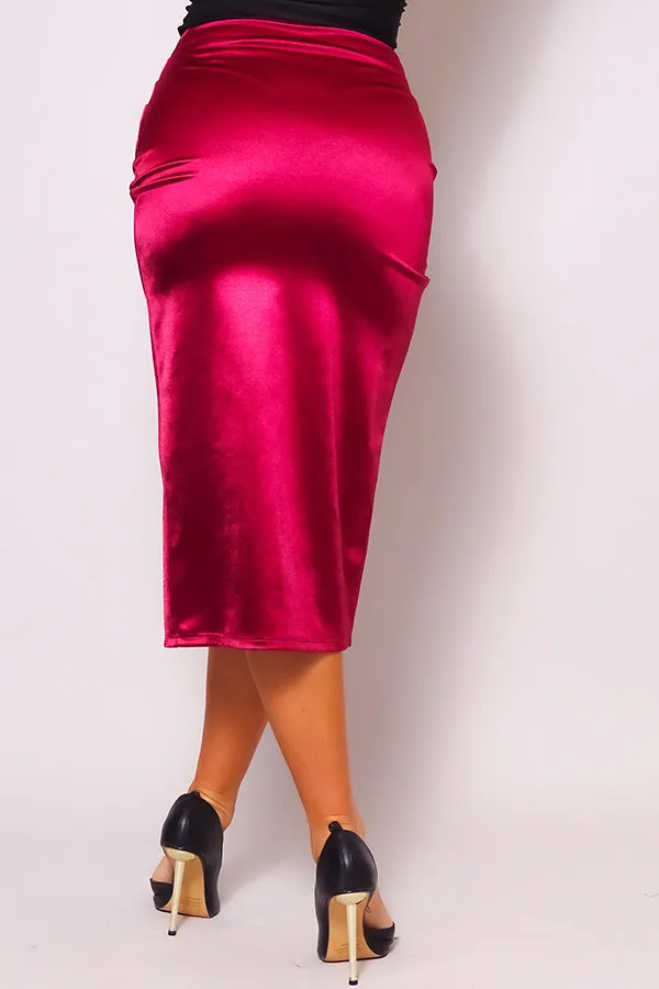 Sexy Crossover Midi Skirt