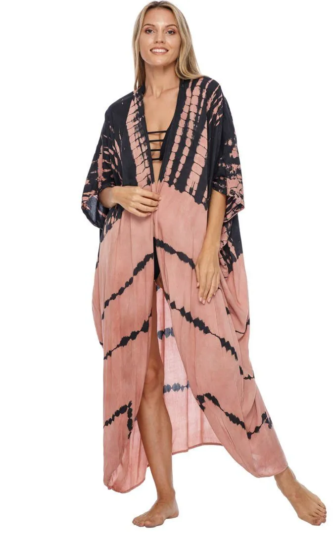 SHU-SHI Plus Size Tie Dye Kimono Cardigans for Women - Oversized Swimsuit Beach Cover Ups