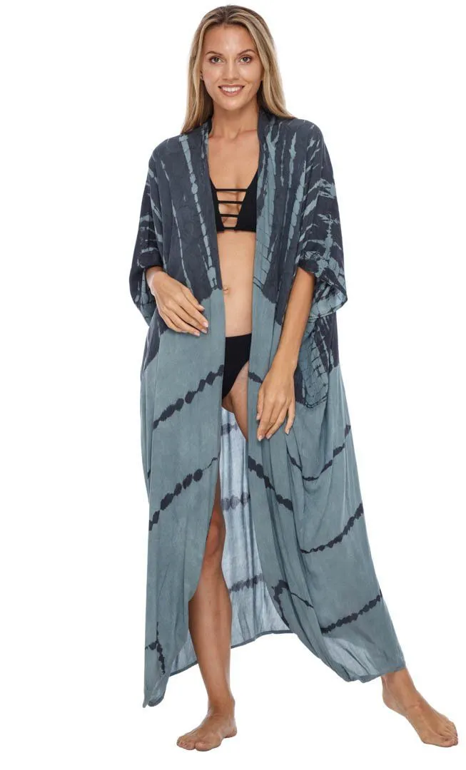 SHU-SHI Plus Size Tie Dye Kimono Cardigans for Women - Oversized Swimsuit Beach Cover Ups