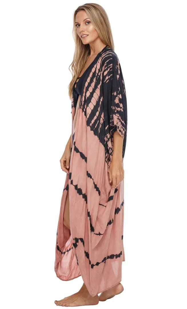 SHU-SHI Plus Size Tie Dye Kimono Cardigans for Women - Oversized Swimsuit Beach Cover Ups