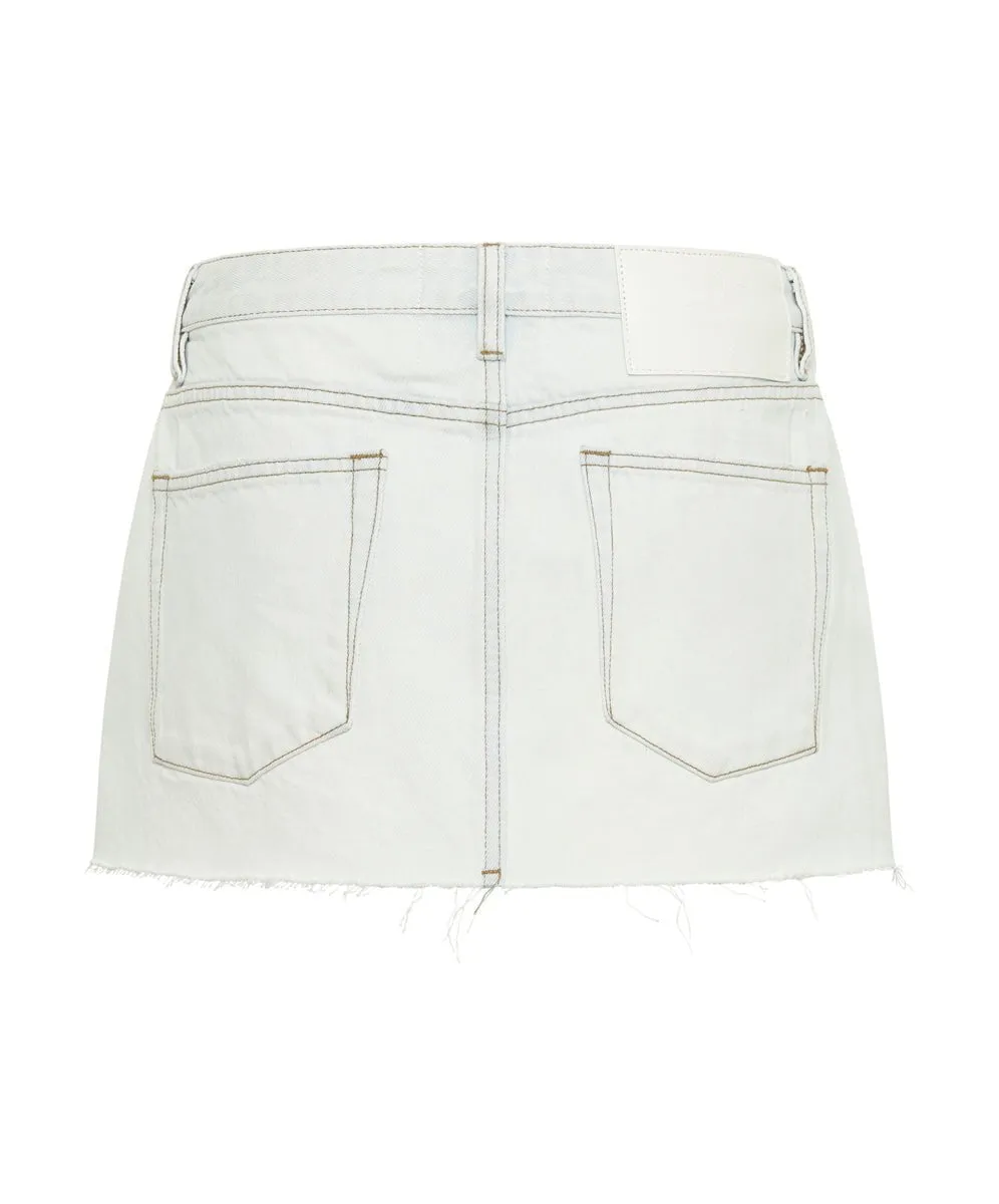 Sloane Low Waist Denim Mini Skirt Bel Air Blue