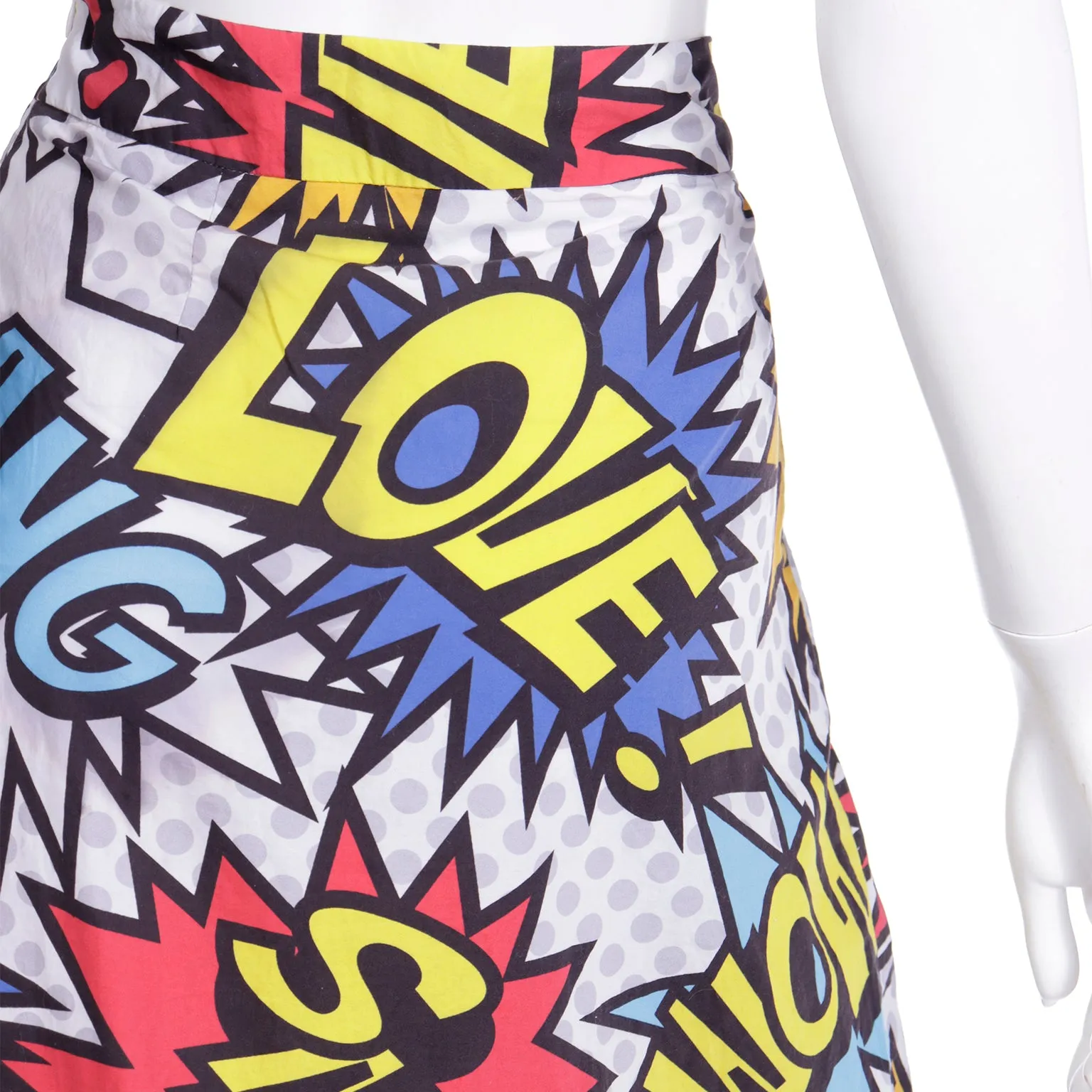 Spring 2014 Love Moschino Cartoon Wham Bang Wrap Skirt