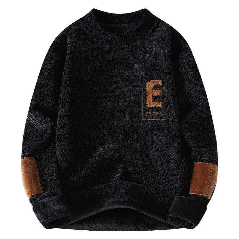 Super Soft Fleece Lined Knitted Sweater – Cozy Japanese Style Pullover