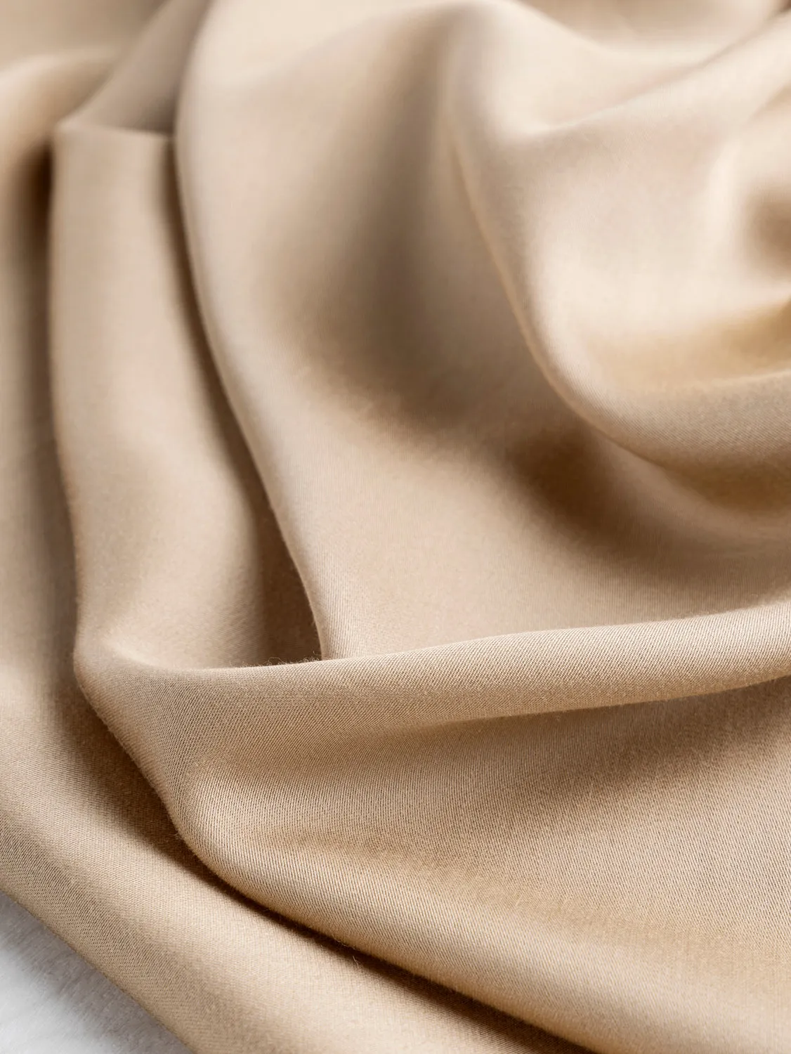 Tencel Lyocell Satin - Sand - Swatch