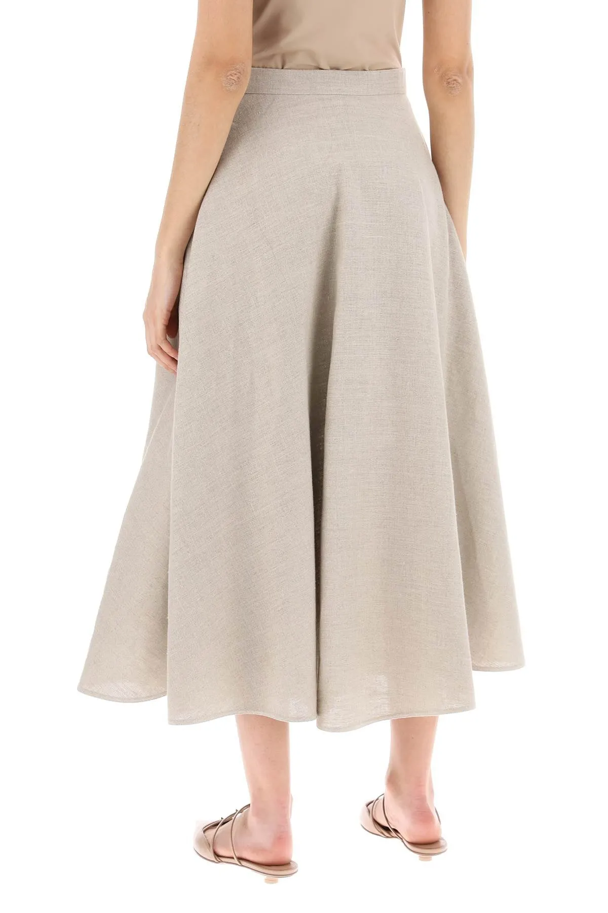 Valentino Garavani Linen Canvas Skirt For Women