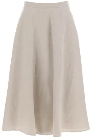 Valentino Garavani Linen Canvas Skirt For Women